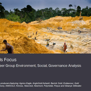 Gold Peer Group ESG Analysis